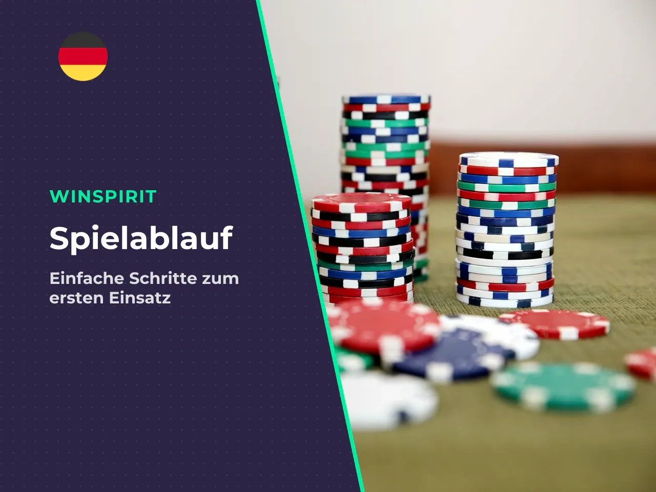 Einsatz platzieren und die Runde starten