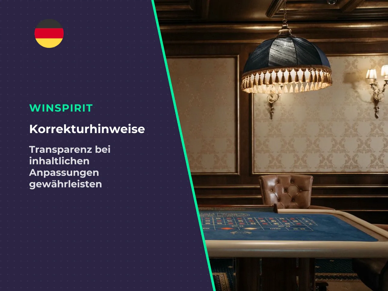 Transparenzhinweis zu Korrekturen Anhang A