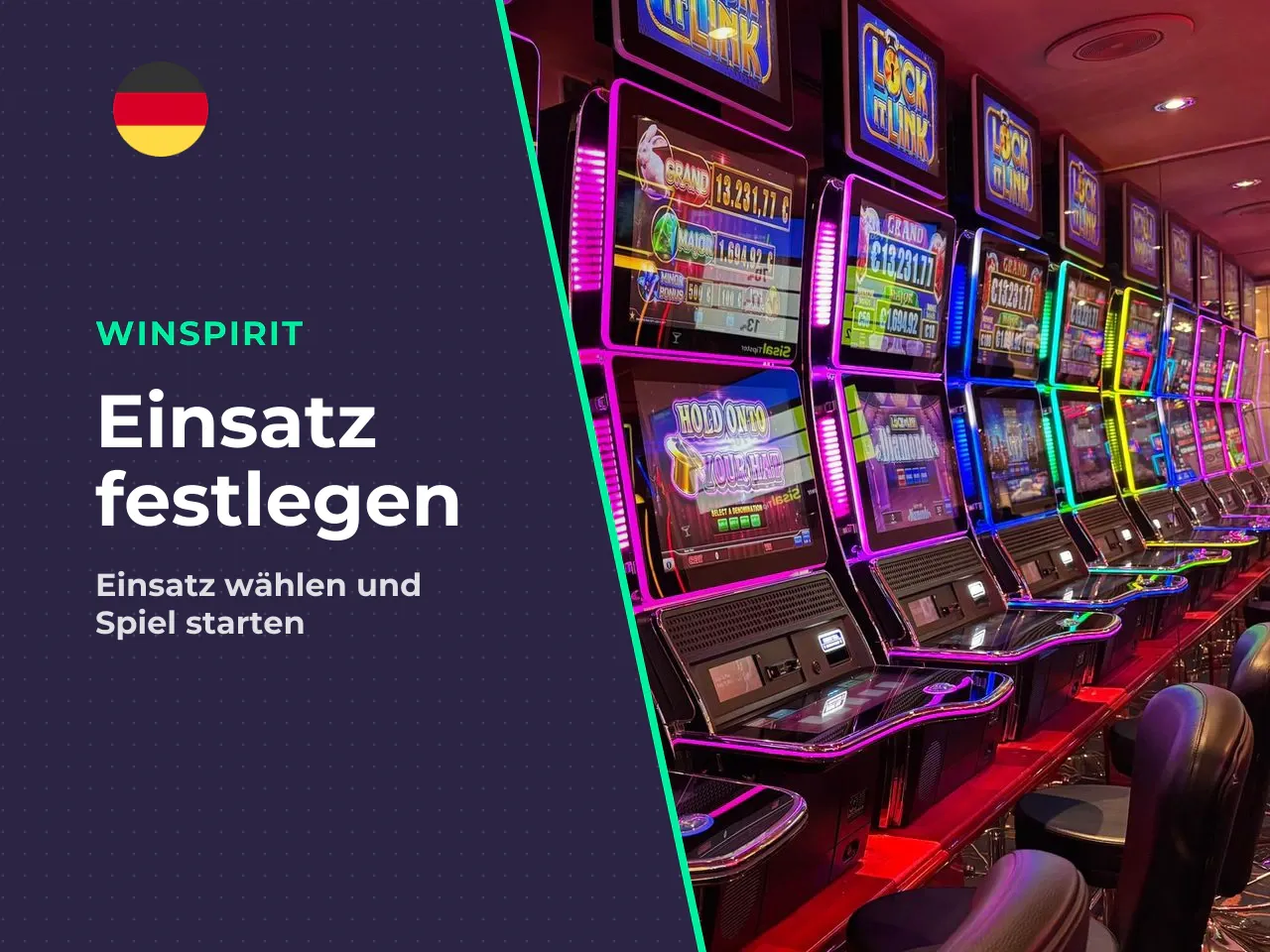 Einsatz wählen und Sugar Rush starten