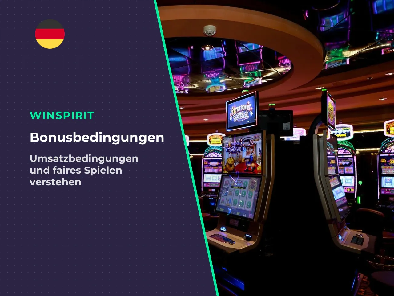 Bonusbedingungen und verantwortungsbewusstes Spielen. Ein Punkt