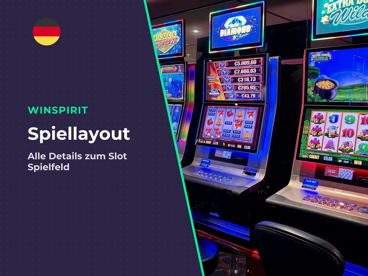 Spiellayout, Reels und Gewinnlinien. Das Spielfeld