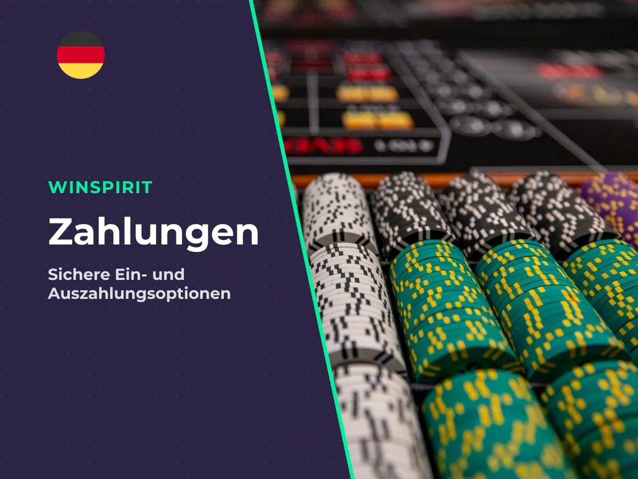 Zahlungsmethoden, Einzahlungen und Auszahlungen bei Winspirit